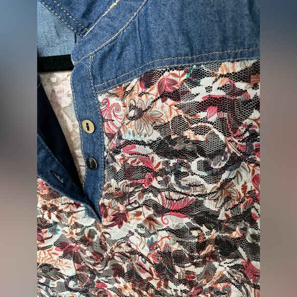 San Francisco Floral & Jeans Top / Chandail sans manche - Picture 4 of 4